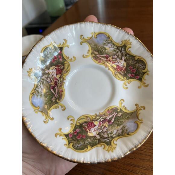 Paragon B Chippendale Tea Cup & Saucer Woman And Child Scene By Appointment - Picture 2 of 6